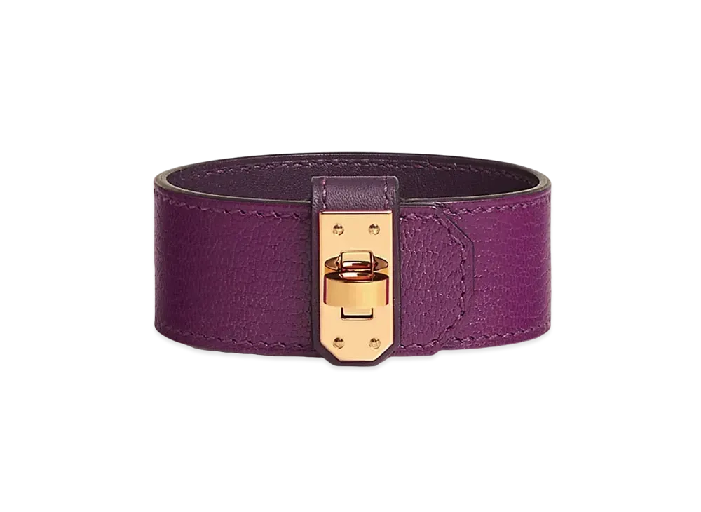Hermes Kelly Twist Bracelet Small Model "Anemone/Gold"