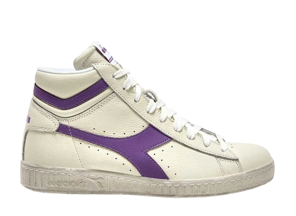 ディアドラ ゲームL ハイ ワックスド "ホワイト/ヴァイオレットベリー(C6210)"