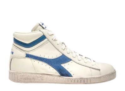 DIADORA Game L High Waxed Suede Pop "White/Blue Bleached Denim"