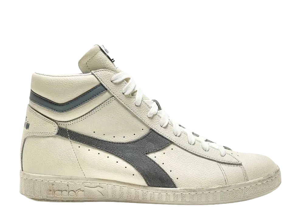 ディアドラ ゲームL ハイ ワックスド スウェード ポップ "ホワイト/アルティメットグレー"