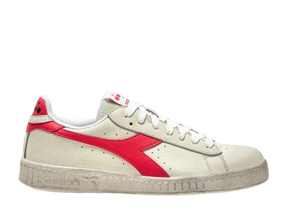 DIADORA Game L Low Fluo Waxed "Super White /Hot Coral"