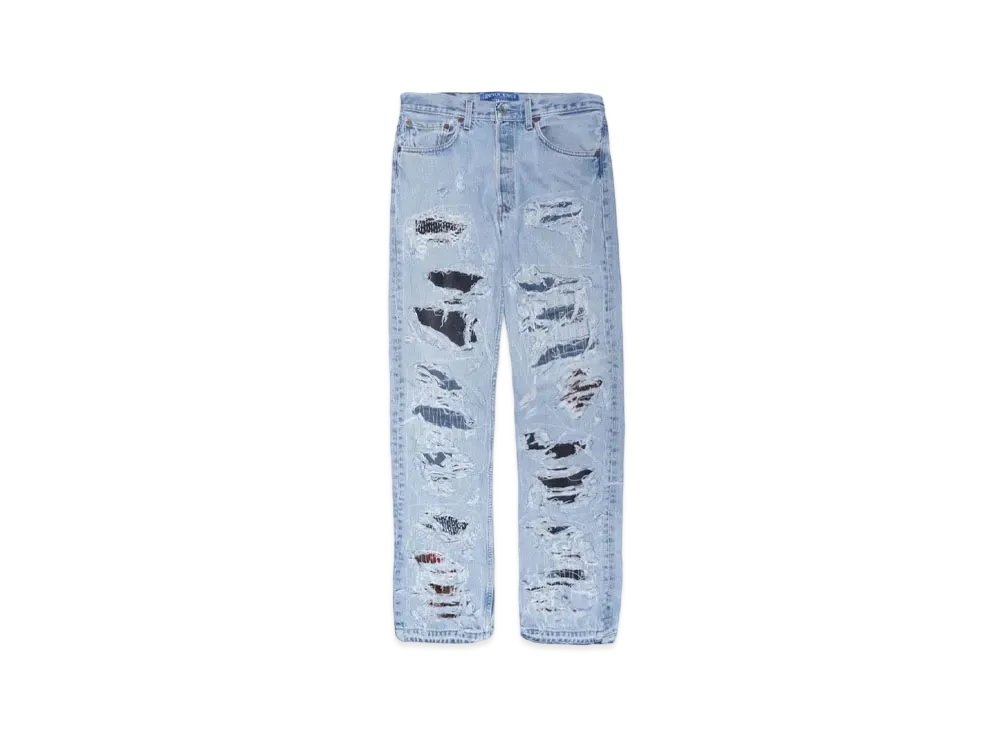 INNOCENCE NYC SASHIKO DESTROY DENIM PANTS "DENIM"