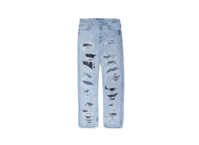 INNOCENCE NYC SASHIKO DESTROY DENIM PANTS "DENIM"