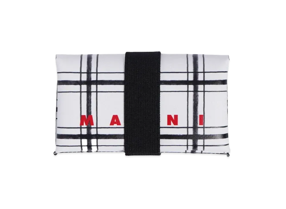 MARNI TRIBECA WALLET "BLACK/LILYWHITE"