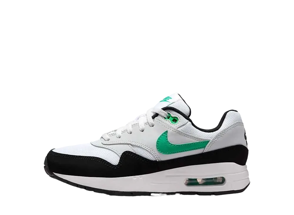 ナイキ GS エアマックス1 "ホワイト/ピュアプラチナム/ブラック/スタジアムグリーン"