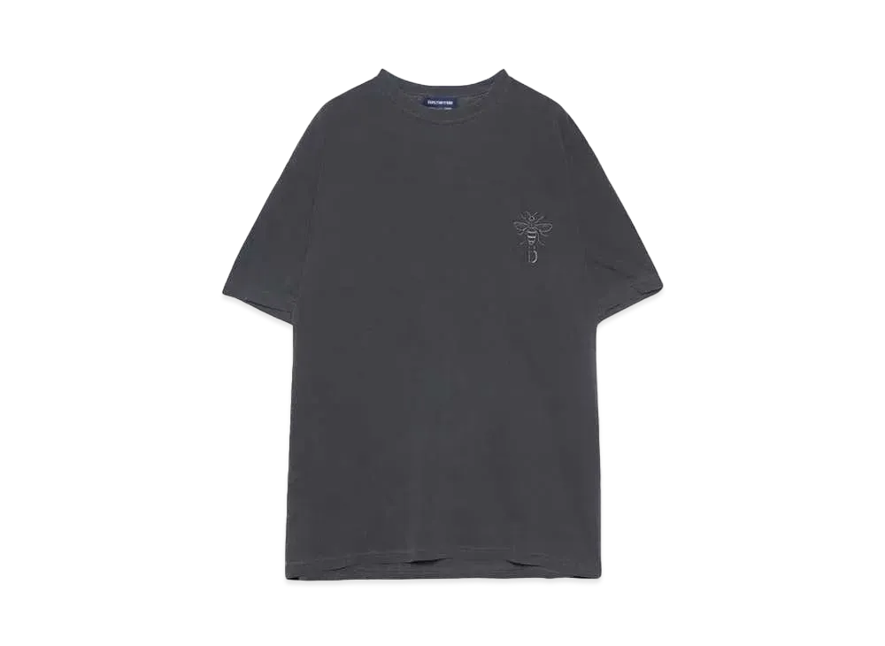 DUSTNATION DUSTBEE EMBROIDERY S/S TEE "CHARCOAL"