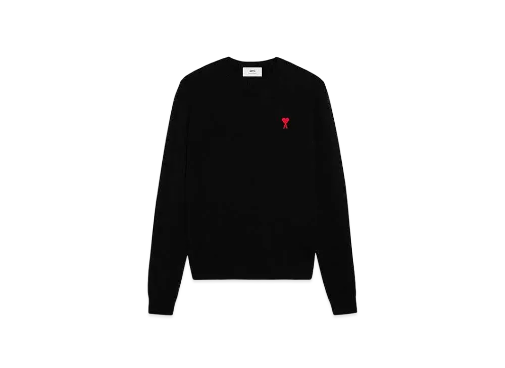 AMI PARIS Merino Wool Sweater "Black"