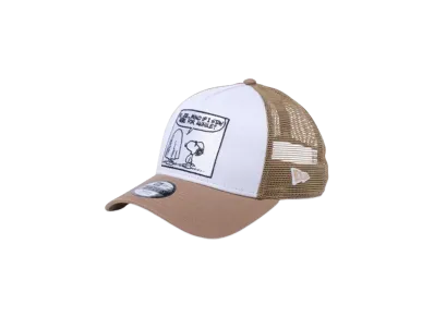 NEW ERA x PEANUTS Youth 9Forty A-Frame Tracker Joe Cool Mesh "White/Khaki"