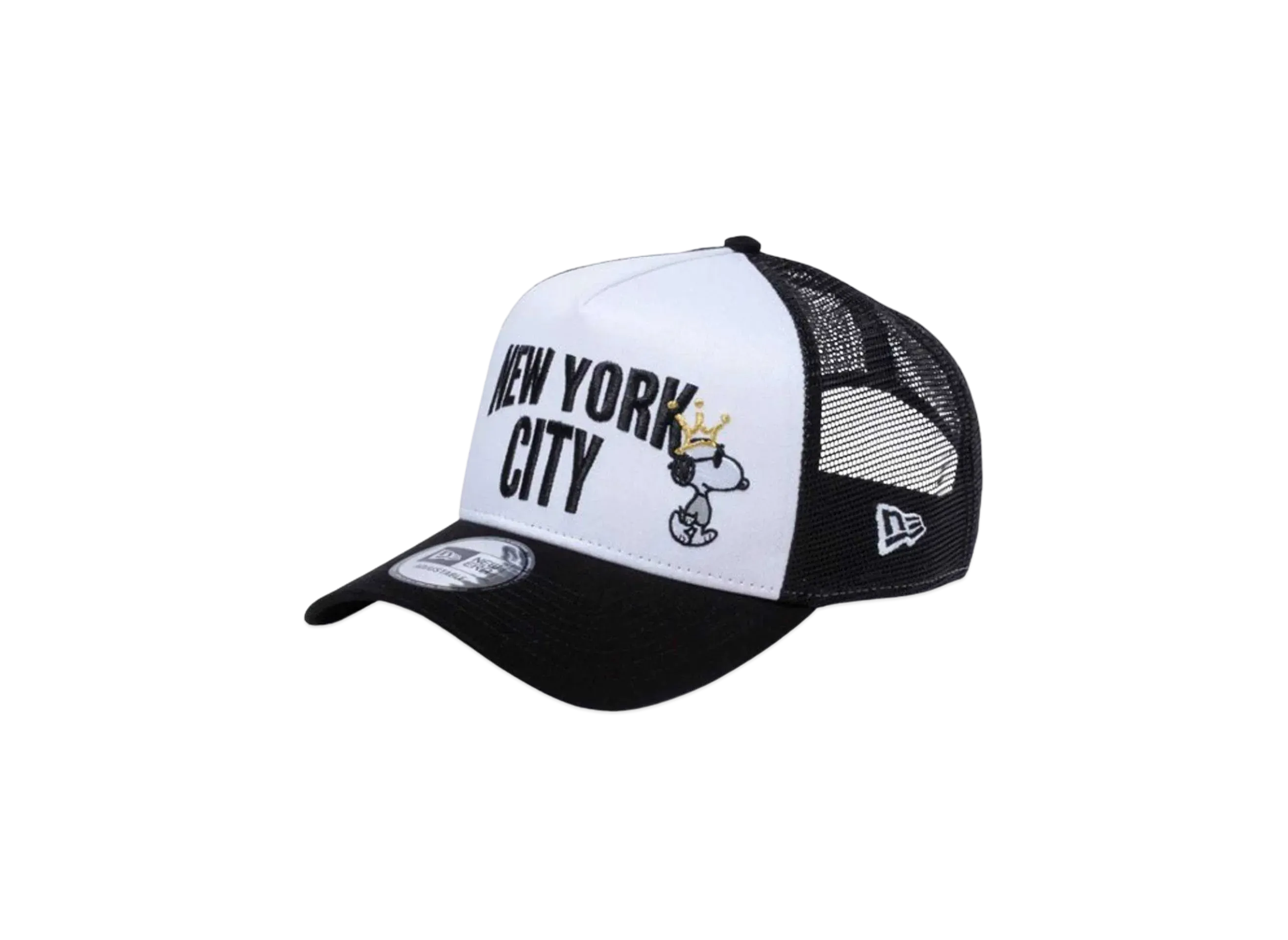 NEW ERA x PEANUTS 9Forty A-Frame Tracker New York City Joe Cool Crown "White/Black"