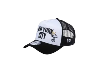 NEW ERA x PEANUTS 9Forty A-Frame Tracker New York City Joe Cool Crown "White/Black"