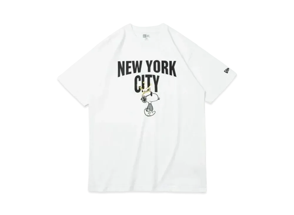 NEW ERA x PEANUTS Cotton T-Shirt New York City Joe Cool Crown Regular Fit "White"