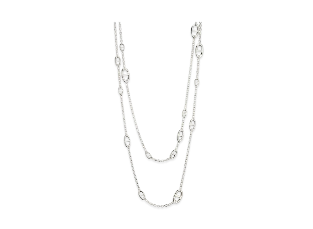 エルメス ファランドール ロングネックレス 160 "シルバー" H104569B 00