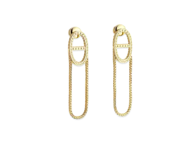Hermes Chaine D'ancre Danae Earrings "Yellow Gold"