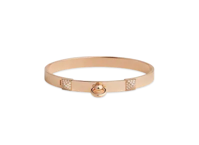Hermes Collier de Chien Bracelet Small Model "Pink Gold/Diamond"