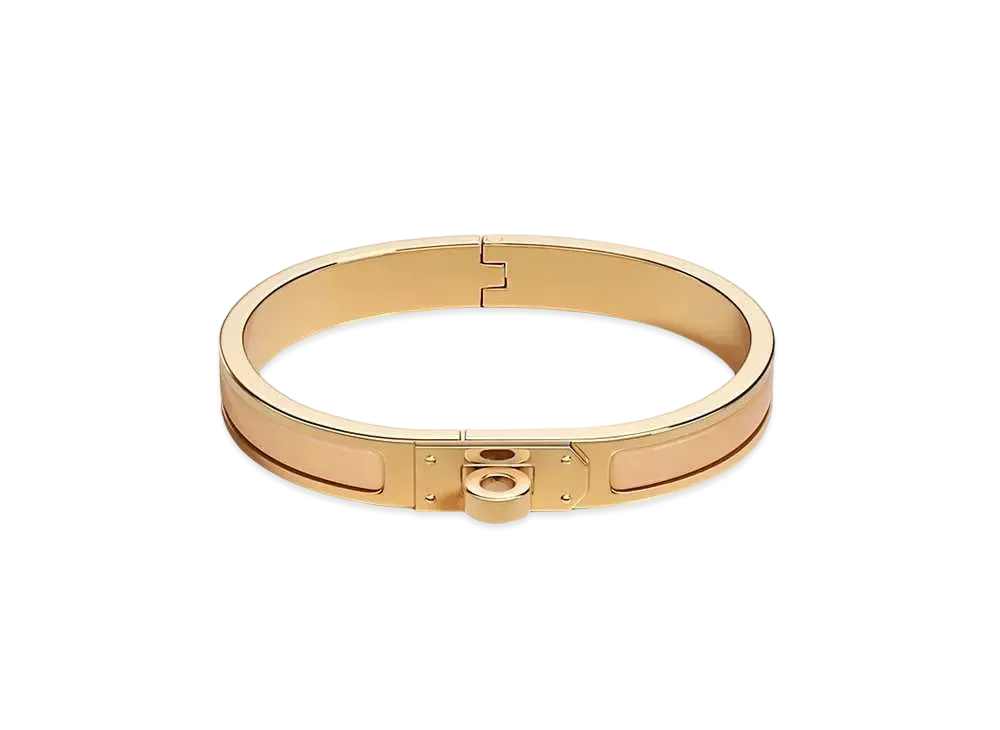 Hermes Mini Clic Kelly Bracelet "Sable/Gold"
