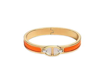 Hermes Mini Clic Chaine D'ancre Bracelet "Orange Fruite/Gold"