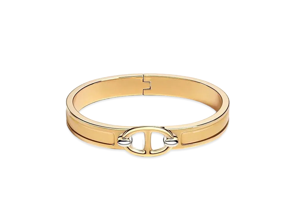 Hermes Mini Clic Chaine D'ancre Bracelet "Sable/Gold"