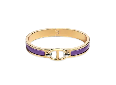 Hermes Mini Clic Chaine D'ancre Bracelet "Iris/Gold"