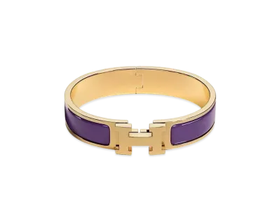 Hermes Clic H Bracelet "Iris/Gold"