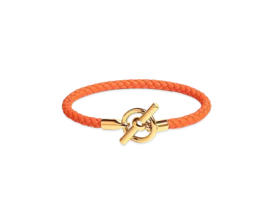 Hermes Glenan H Bracelet "Orange/Gold"
