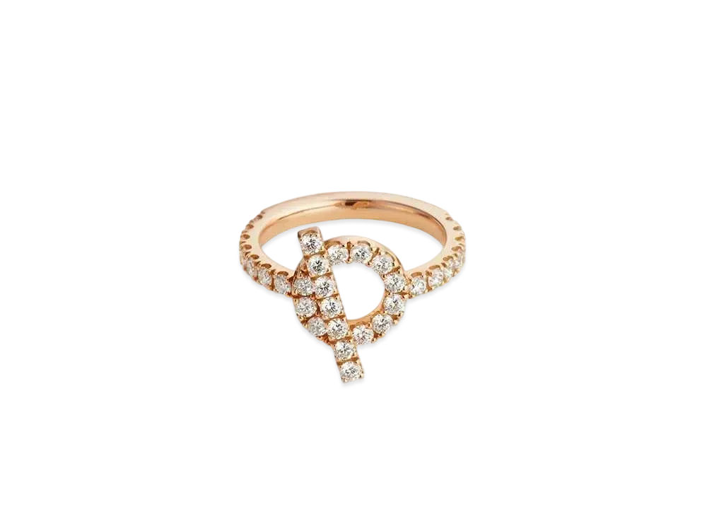 Hermes Finesse Ring "Pink Gold/Diamond"