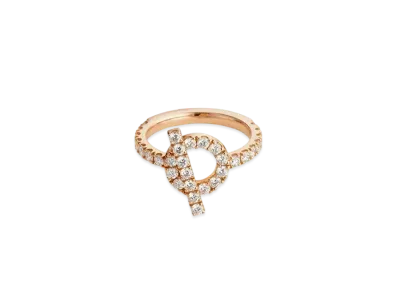 Hermes Finesse Ring "Pink Gold/Diamond"