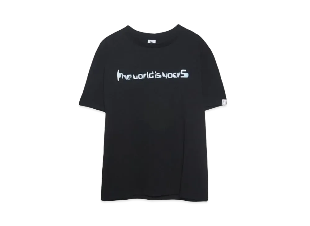 THE WORLD IS YOURS Techno Logo T-shirt "BLACK"