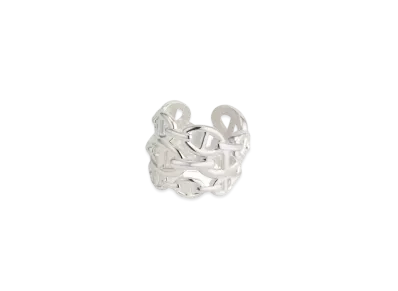 Hermes Chaine D'ancre Enchainee Ring Large Model "Silver"