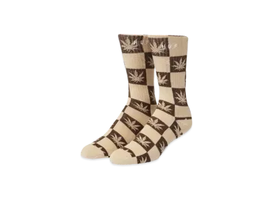 HUF Summer 24 Checkered Plantlife Socks "Wheat"