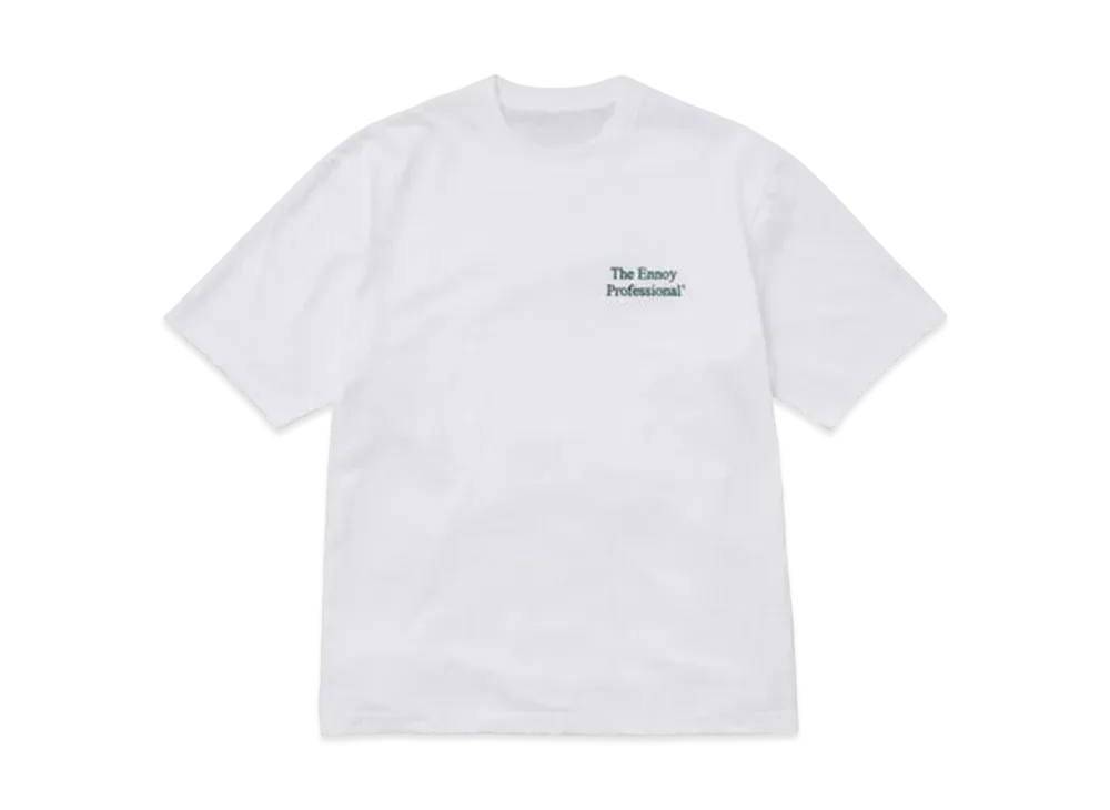 ENNOY 21SS Logo Tee "White/Green" SS21BRENCT02NTL