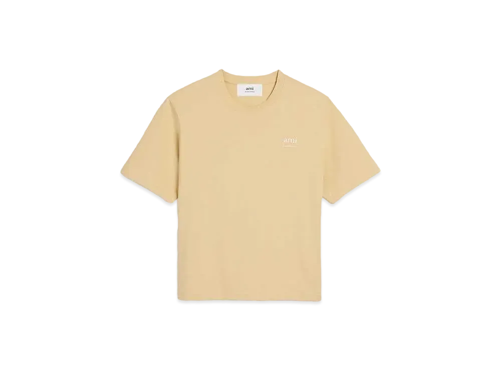AMI PARIS Organic Cotton Heavy Jersey AMI ALEXANDRE MATTIUSSI T-shirt "Cream"