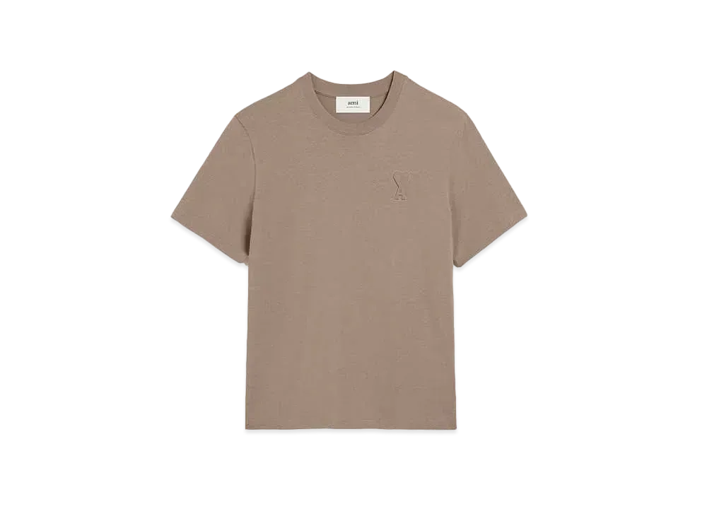 AMI PARIS Organic Cotton Heavy Jersey AMI DE COEUR T-shirt #1 "Light Tope"