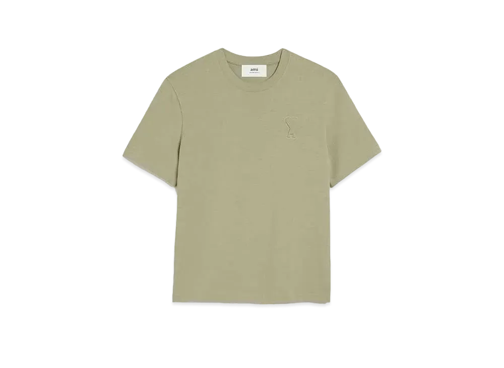 AMI PARIS Organic Cotton Heavy Jersey AMI DE COEUR T-shirt #1 "Sage"