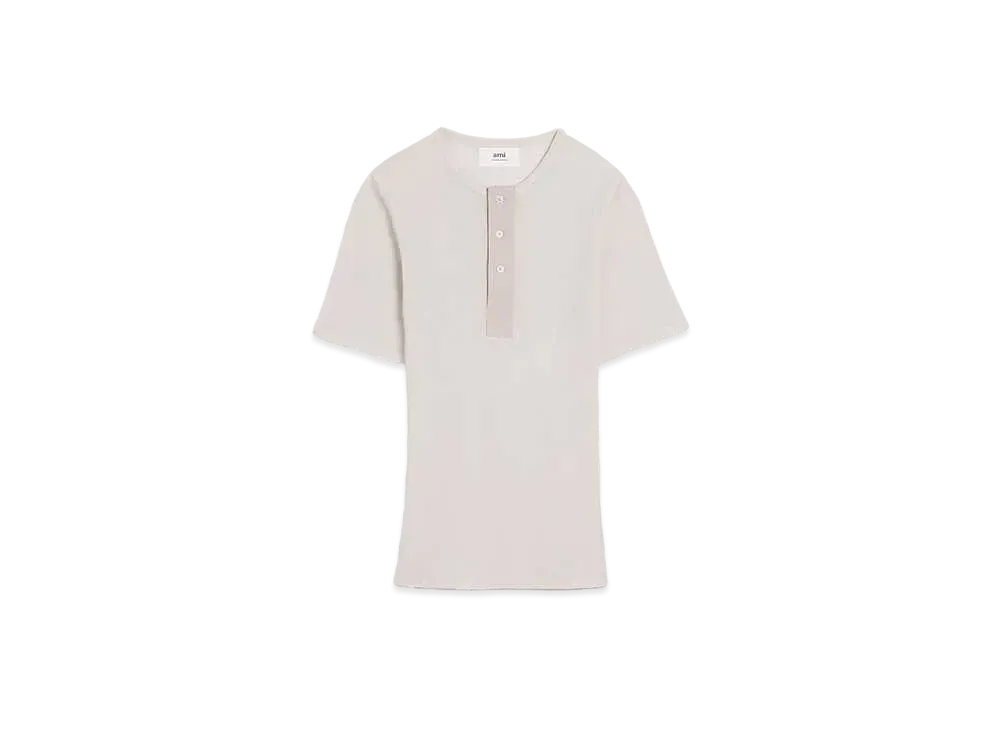 AMI PARIS Light Rib Jersey Short Sleeve T-shirt