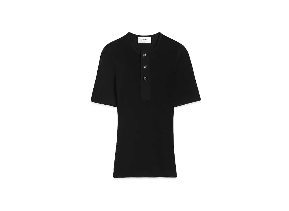 AMI PARIS Light Rib Jersey Short Sleeve T-shirt