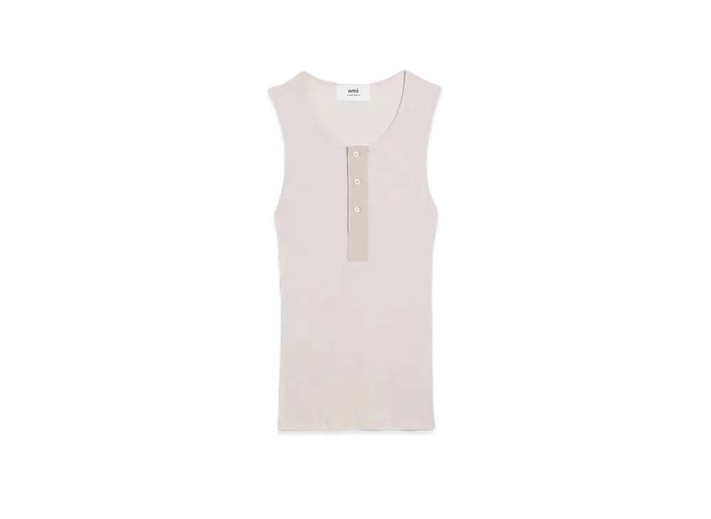 AMI PARIS Light Rib Jersey Tank Top