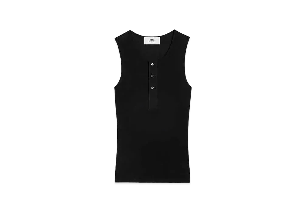 AMI PARIS Light Rib Jersey Tank Top