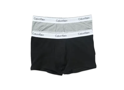 Calvin Klein Underwear TRUNK 2PK "HEATHER GREY / BLACK"