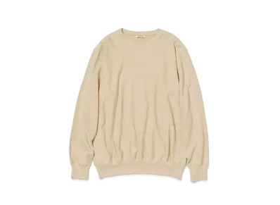 AURALEE Elastic High Gauge Sweat P/O "Light Beige"
