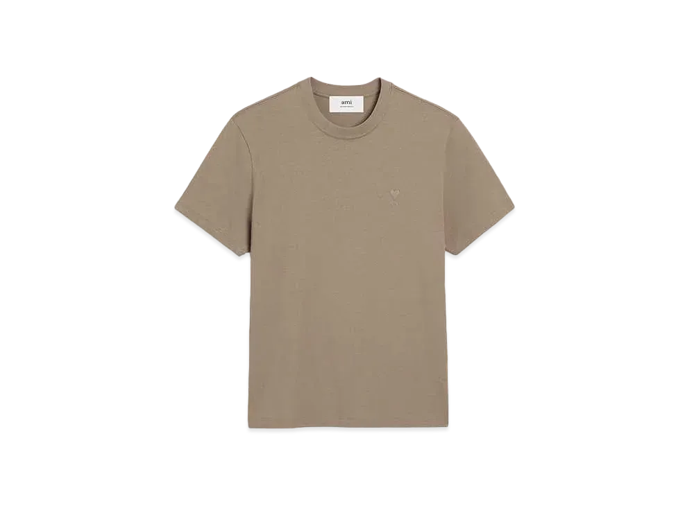 AMI PARIS Organic Cotton Jersey AMI DE COEUR Classic Fit T-shirt "Light Tope"