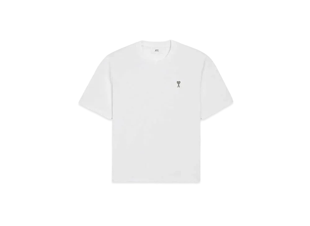 AMI PARIS Organic Cotton Heavy Jersey AMI DE COEUR T-shirt #3 "White & Sage"
