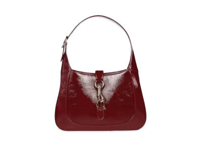 GUCCI Jackie Small Shoulder Bag Patent Leather "Rosso Ancora"