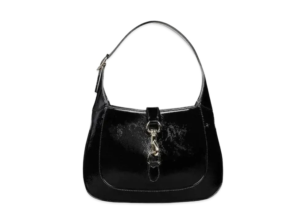 GUCCI Jackie Small Shoulder Bag Patent Leather "Black"