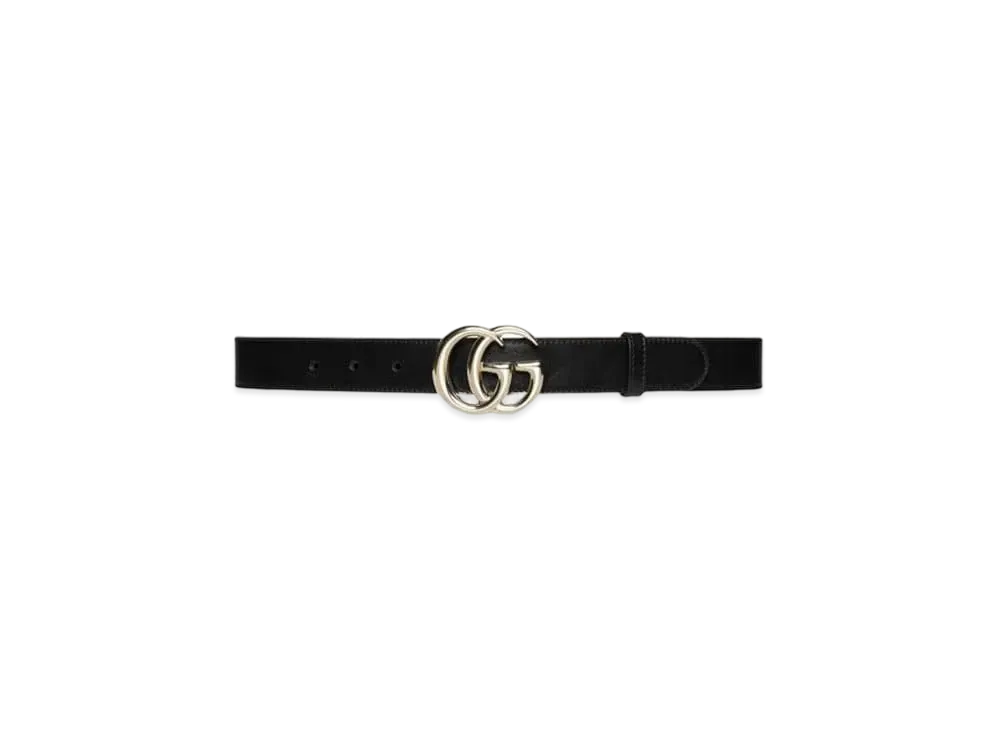 GUCCI GG Marmont Thin Belt "Black"