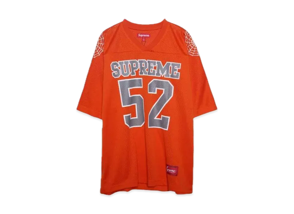 Supreme Spiderweb Football Jersey "Orange"