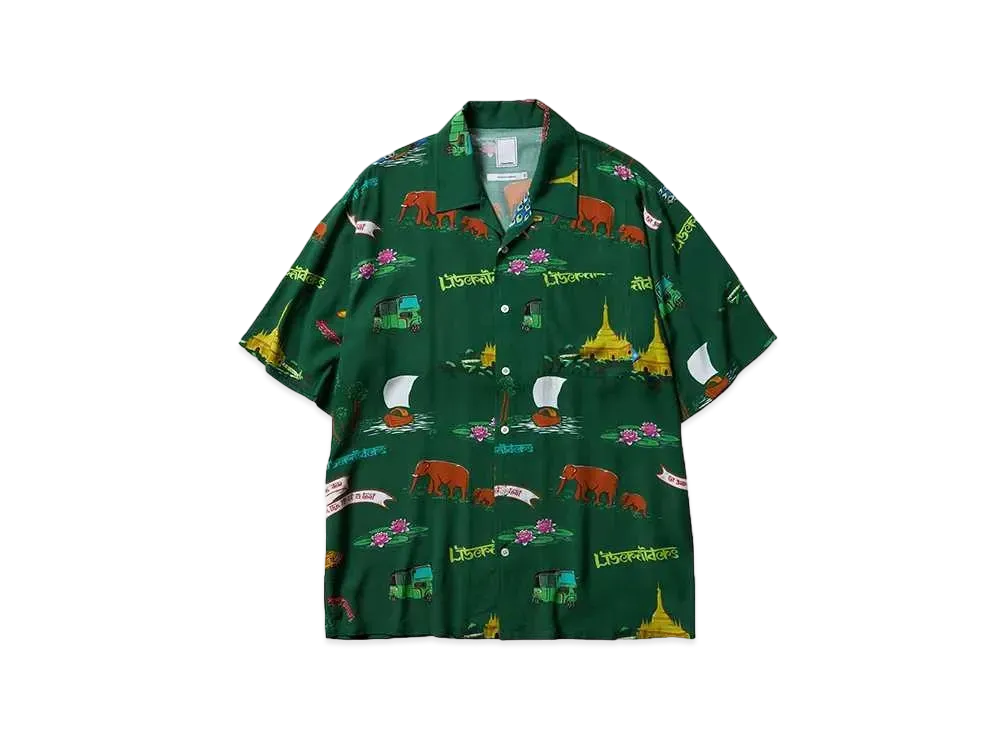 Liberaiders RAYON ALOHA SHIRT "GREEN"