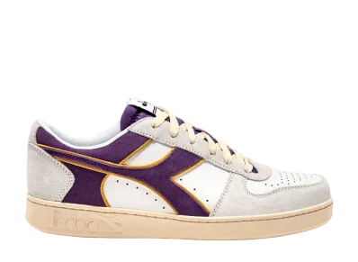 DIADORA Magic Basket Low Suede Leather "White/Deep Lavander Violet"