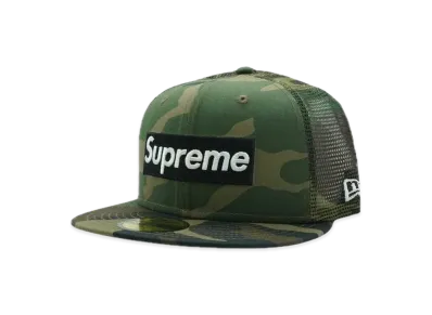 Supreme Box Logo Mesh Back New Era "Woodland Camo" (24SS)