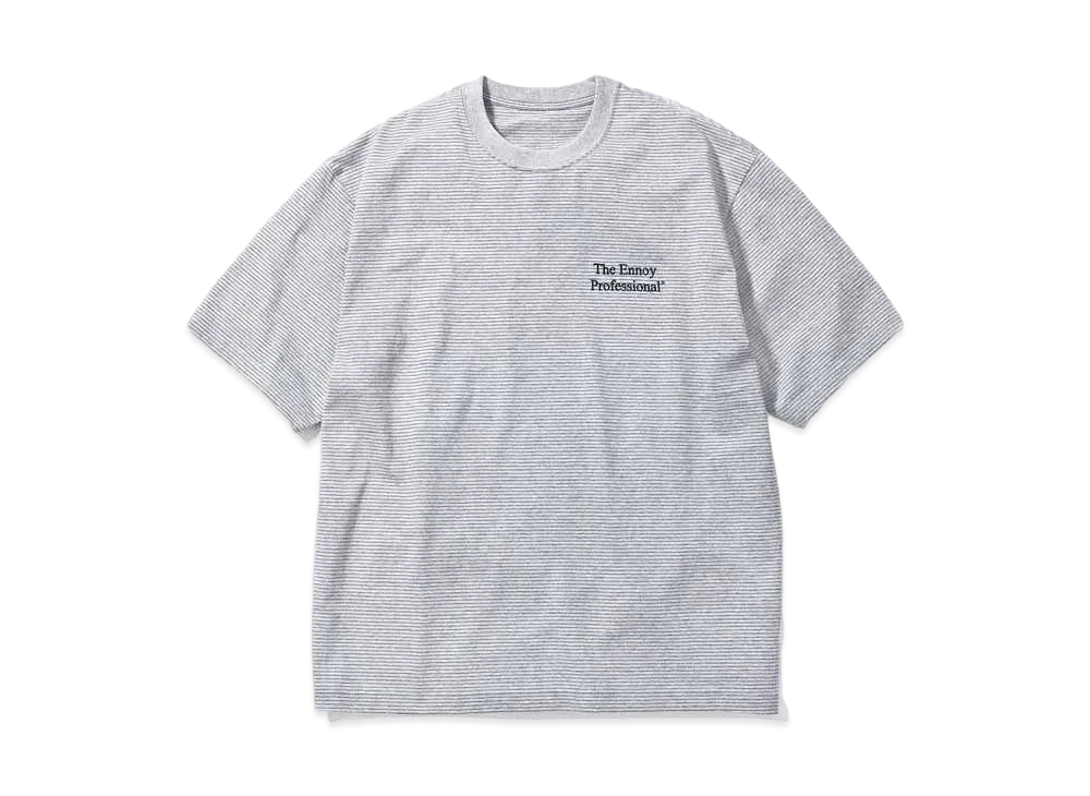 ENNOY 22SS S/S Border Tee "Grey" SS22BRENCT05AM