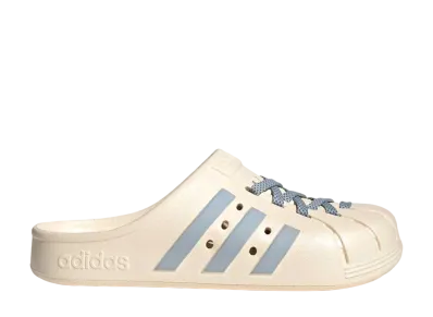 adidas Adilette Clogs "Wonder White/Wonder Blue"